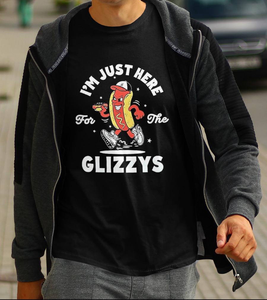 I'm Just Here For The Glizzys Hot Dog Fun And Playful T-Shirt