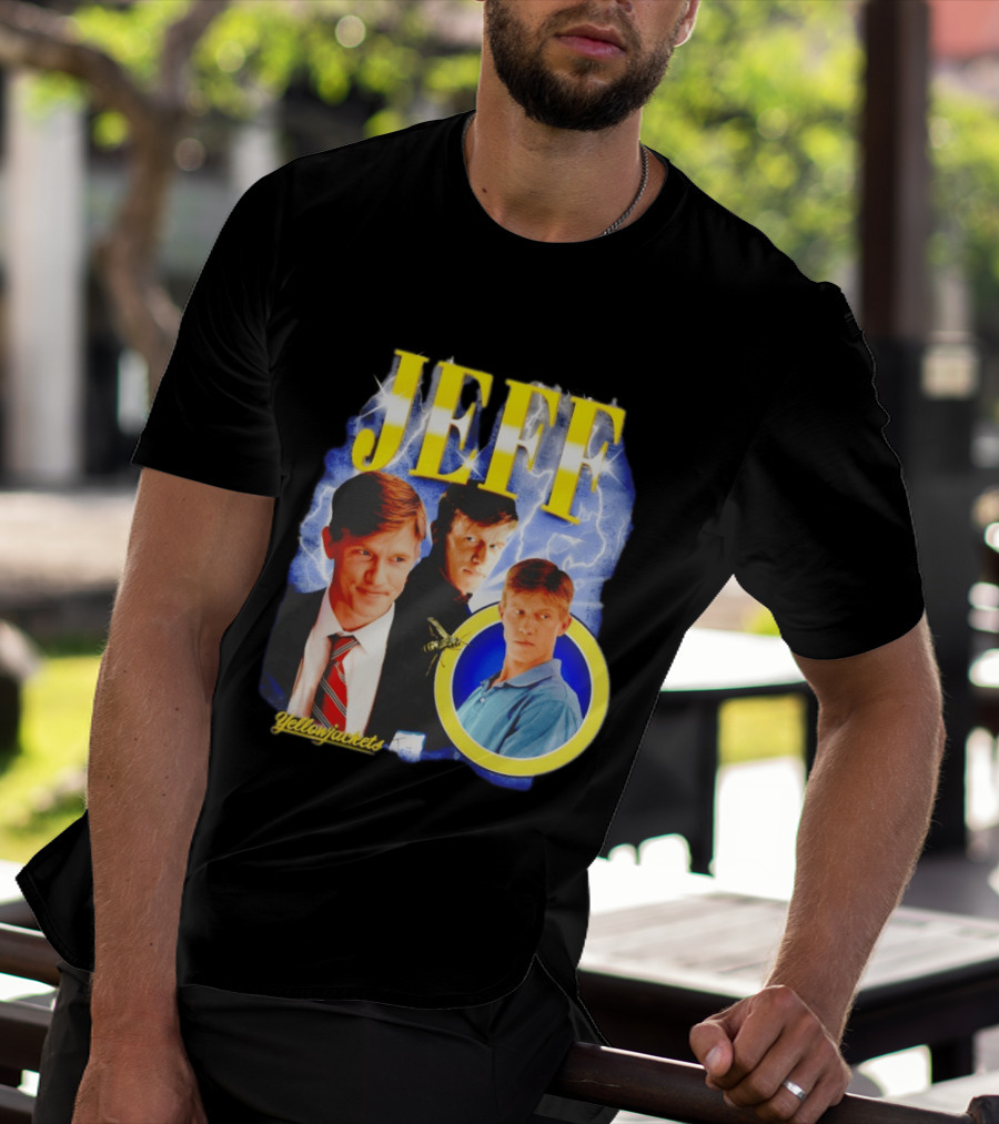 Jeff Yellowjackets Lightning Blue T-Shirt