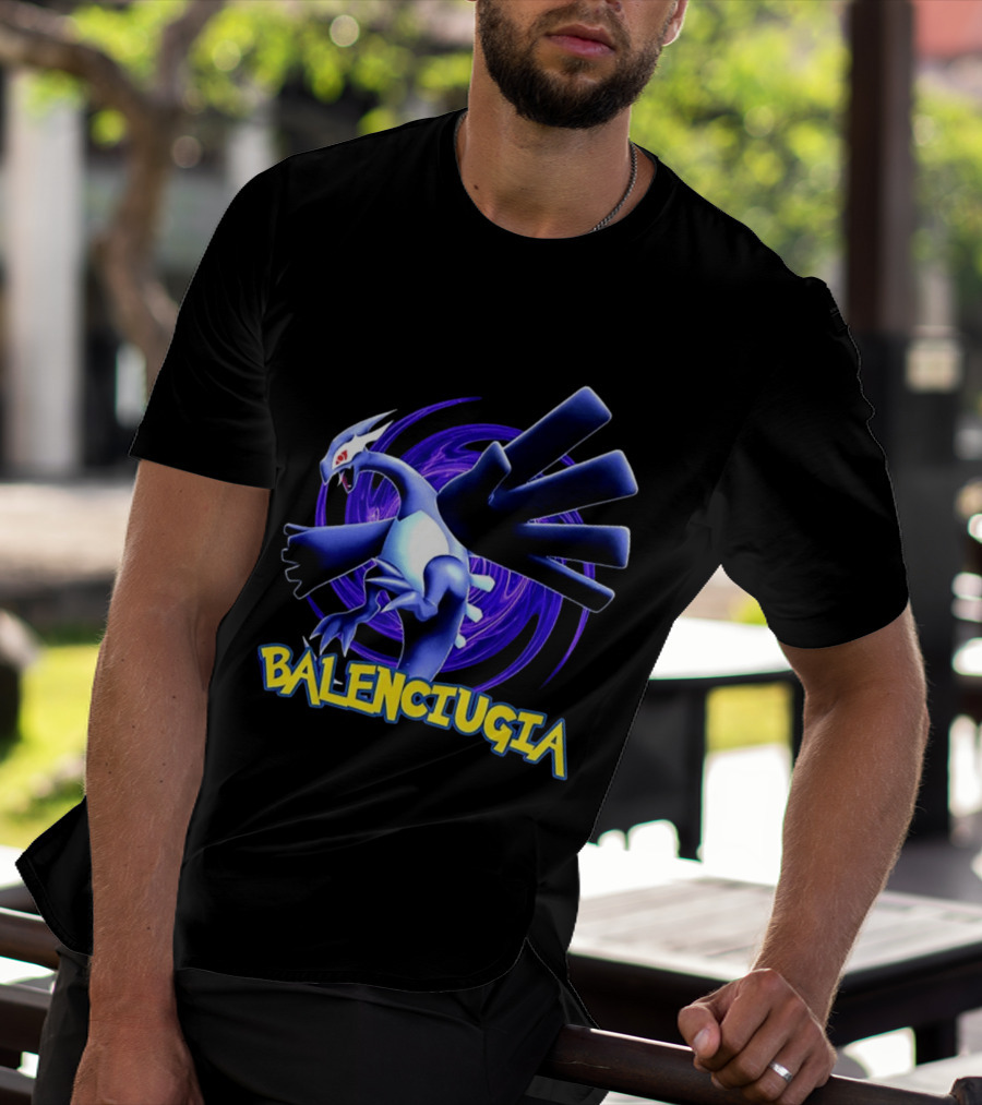 Lugia Balenciugia Fusion With Iconic Air Creature And Fashion Twist T-Shirt