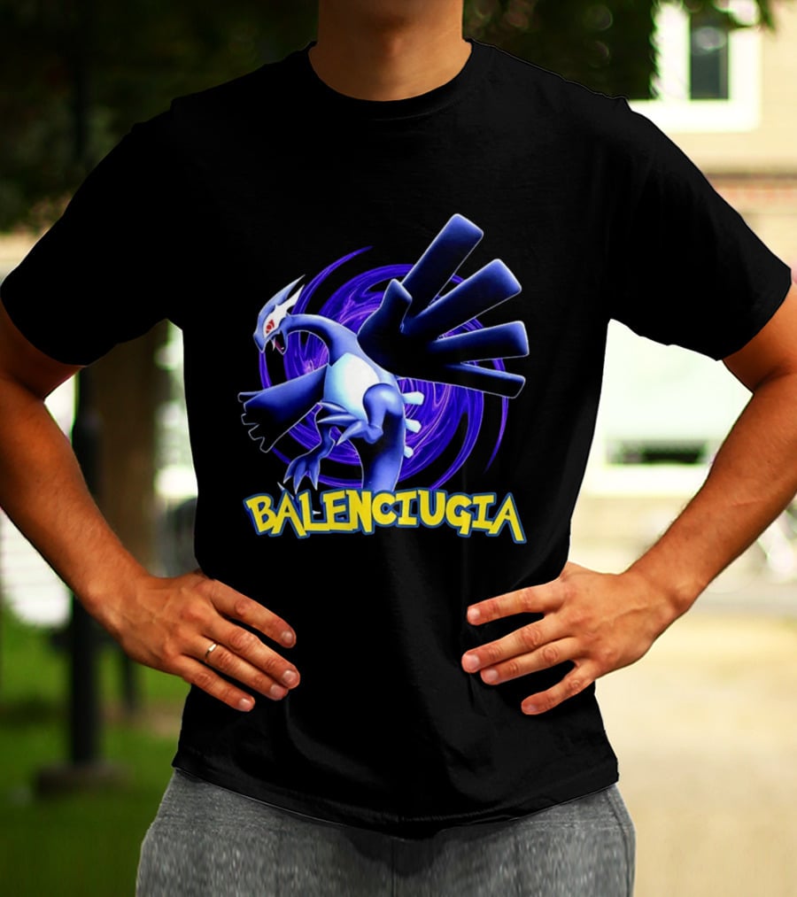 Lugia Balenciugia Fusion With Iconic Air Creature And Fashion Twist T-Shirt