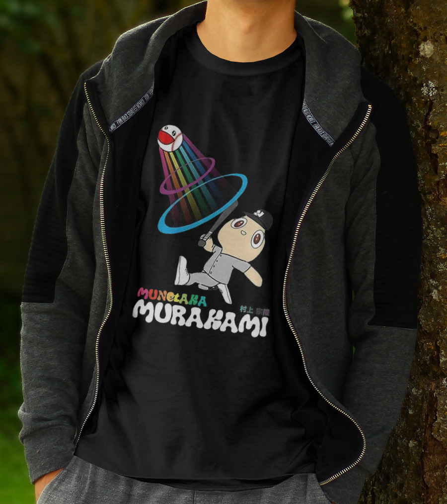 Munetaka Murakami Rainbow Baseball Character Swing T-Shirt
