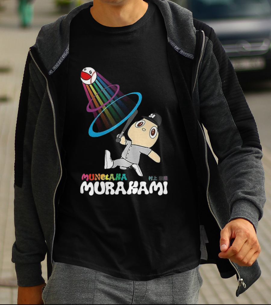 Munetaka Murakami Rainbow Baseball Character Swing T-Shirt