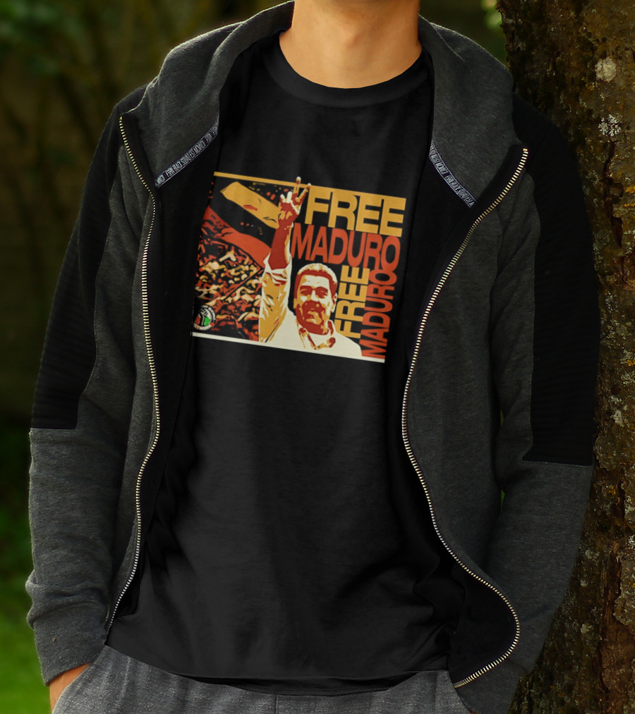 FREE MADURO Nicolas Maduro Peace Sign Protest T-Shirt