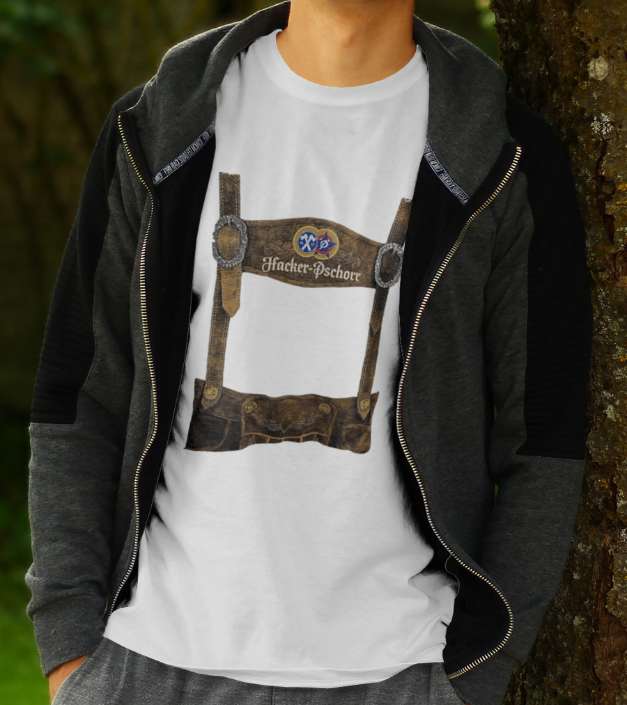 Hacker Pschorr Lederhosen Oktoberfest Beer Festival Bavarian Costume T-Shirt