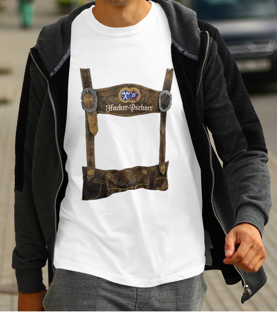 Hacker Pschorr Lederhosen Oktoberfest Beer Festival Bavarian Costume T-Shirt