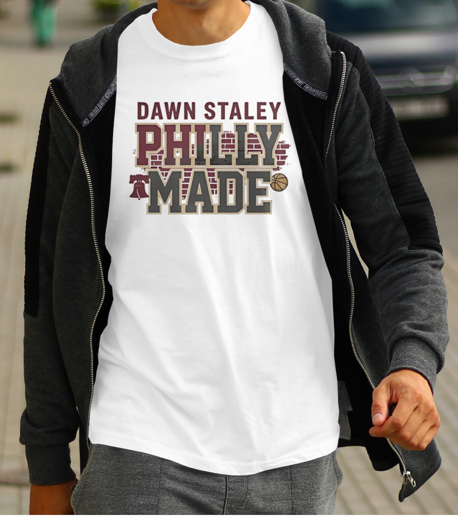 Dawn Staley Philly Made Basketball Brick Wall T-Shirt