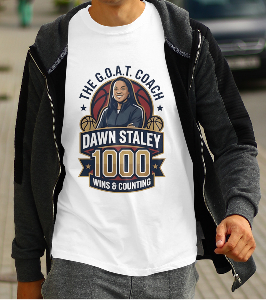 The G.O.A.T. Coach Dawn Staley 1000 Wins & Counting T-Shirt