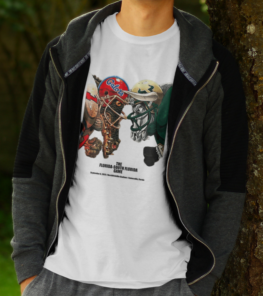 Florida Gators Vs South Florida Bulls Rivalry Helmets Showdown T-Shirt