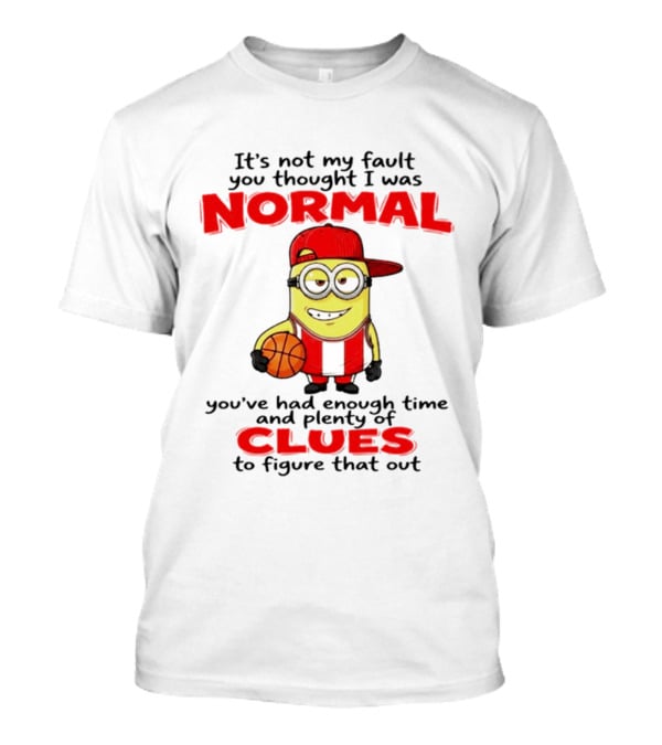 It's Not My Fault You Thought I Was Normal Plenty Of Clues Basketball Minion T-Shirt