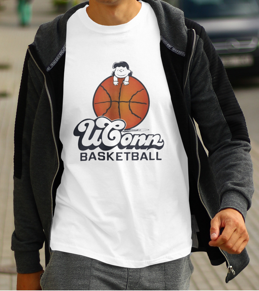 Peanuts X UConn Huskies Lucy Basketball UConn Basketball T-Shirt