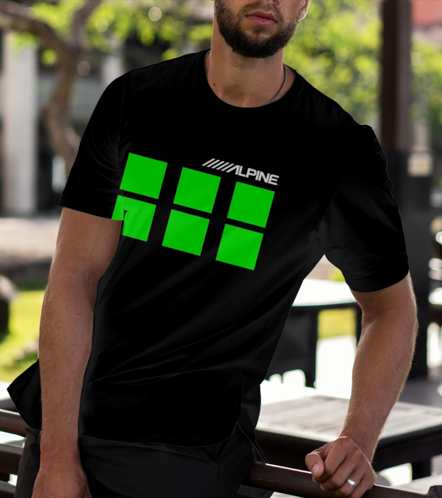 Alpine Audio Green Panel Blocks T-Shirt