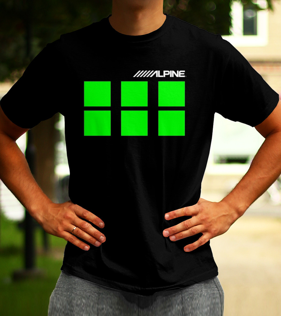 Alpine Audio Green Panel Blocks T-Shirt