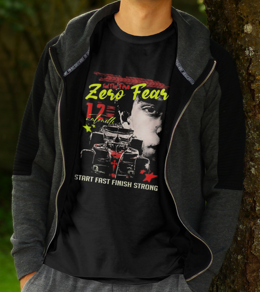 Andrea Kimi Antonelli Zero Fear 12 Start Fast Finish Strong T-Shirt