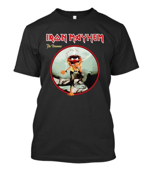 Animal The Muppets Iron Mayhem Rock Band Drummer T-Shirt