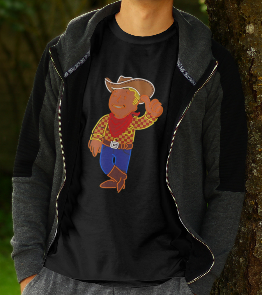 Fallout New Vegas Vault Boy Cowboy Woody T-Shirt