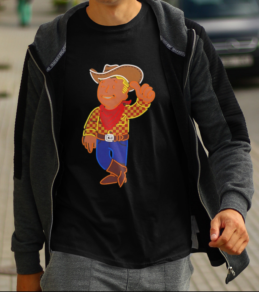 Fallout New Vegas Vault Boy Cowboy Woody T-Shirt