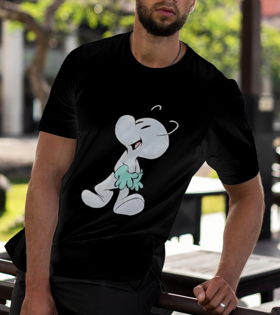 Fone Bone Character In Green Gloves Vintage Comic Style Bone Series T-Shirt