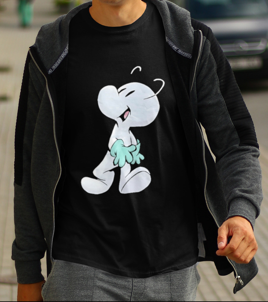 Fone Bone Character In Green Gloves Vintage Comic Style Bone Series T-Shirt