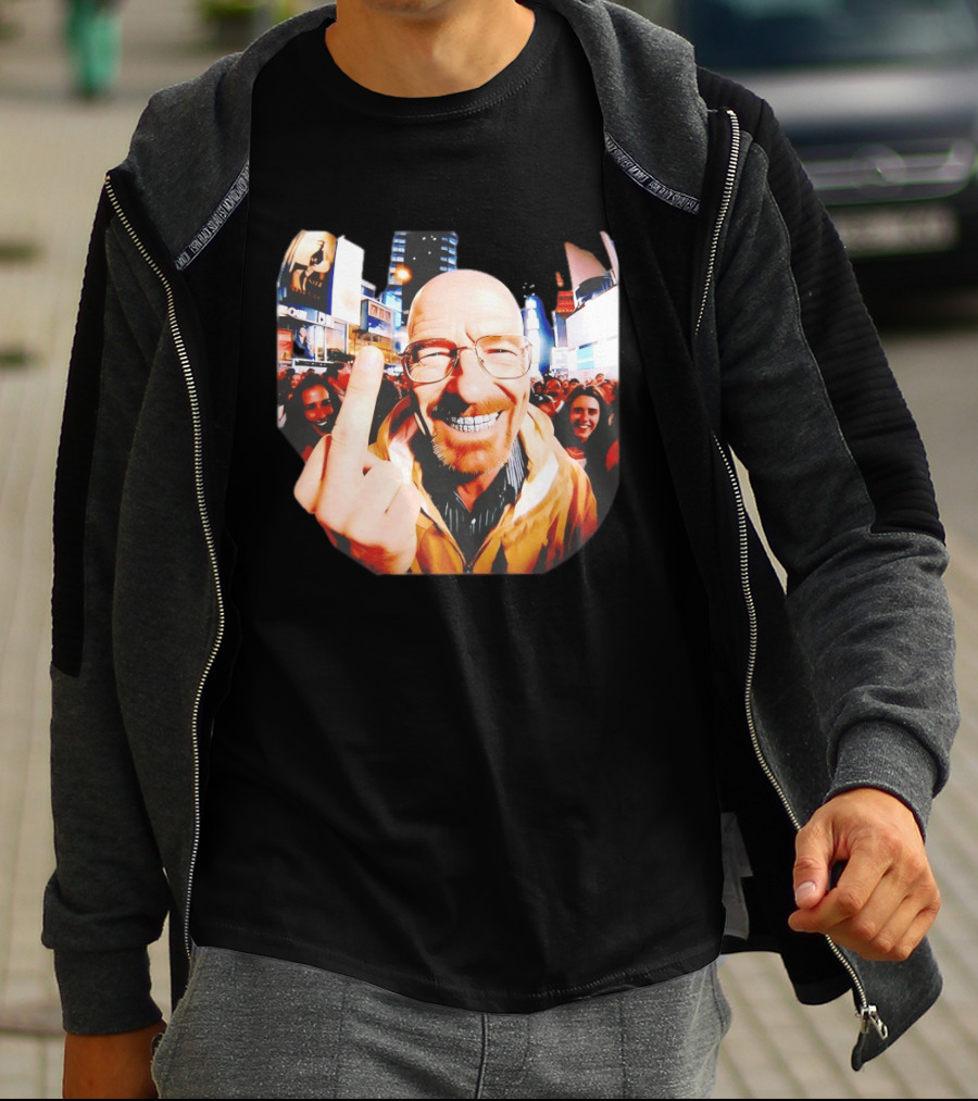 Breaking Bad Walter White Iconic Gesture In Urban Setting T-Shirt