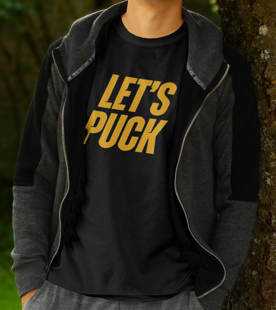 Heated Rivalry Let's Puck Bold Yellow T-Shirt