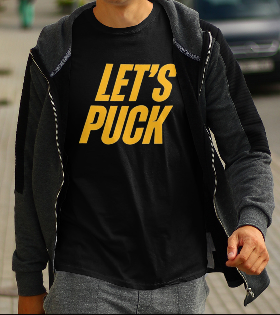 Heated Rivalry Let's Puck Bold Yellow T-Shirt