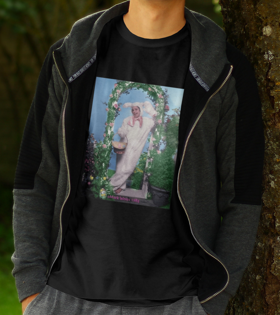 Mark Weiss 1984 Ozzy Osbourne Thanksgiving White Bunny Costume With Basket T-Shirt