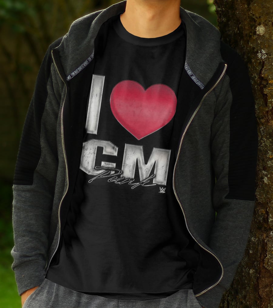 CM Punk I Heart WWE Love T-Shirt