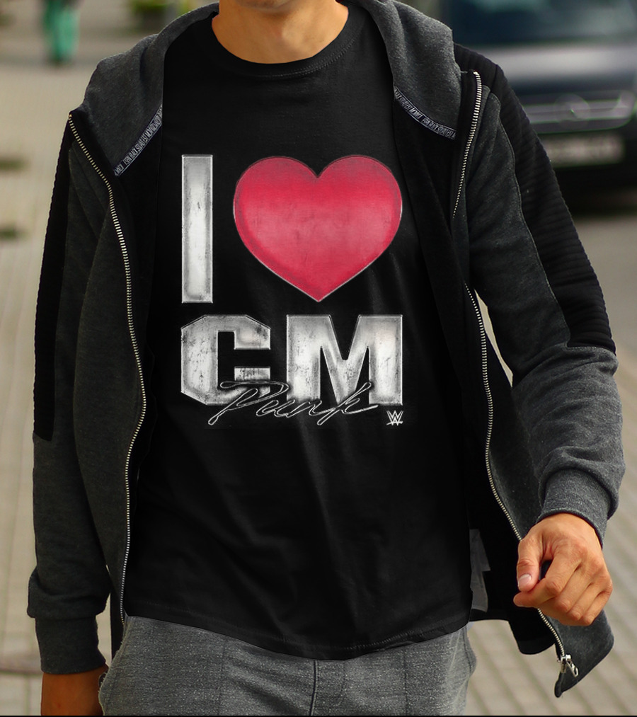 CM Punk I Heart WWE Love T-Shirt