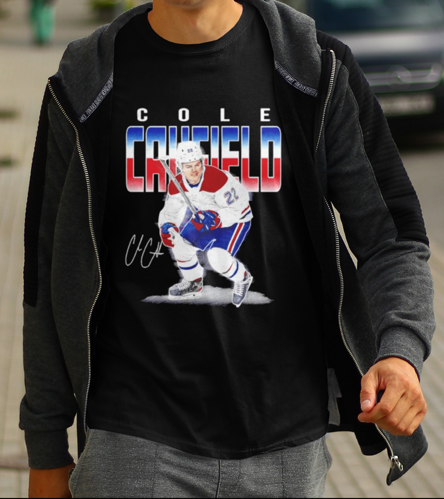 Cole Caufield Montreal Canadiens Number 22 Ice Hockey Player T-Shirt