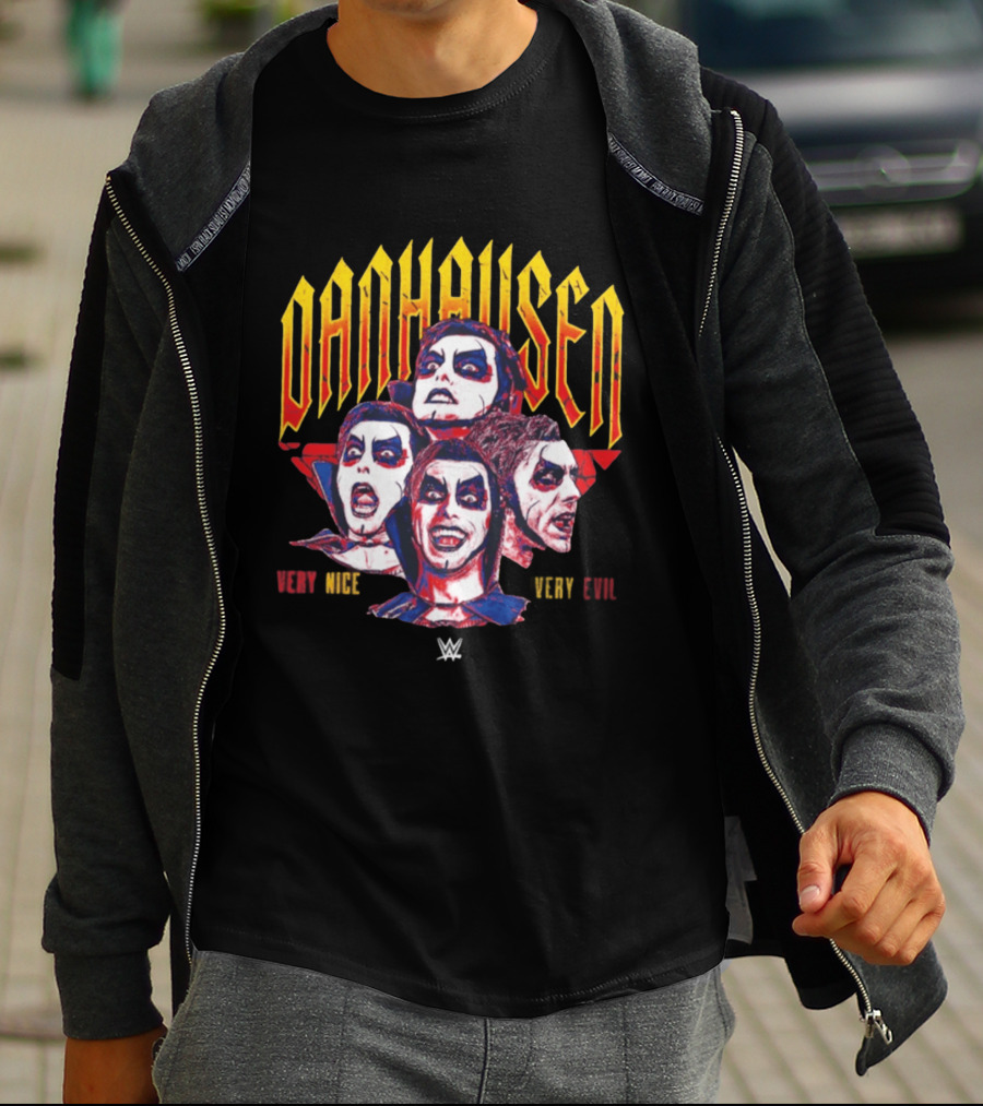 Danhausen WWE Very Nice Very Evil Expressions Faces T-Shirt