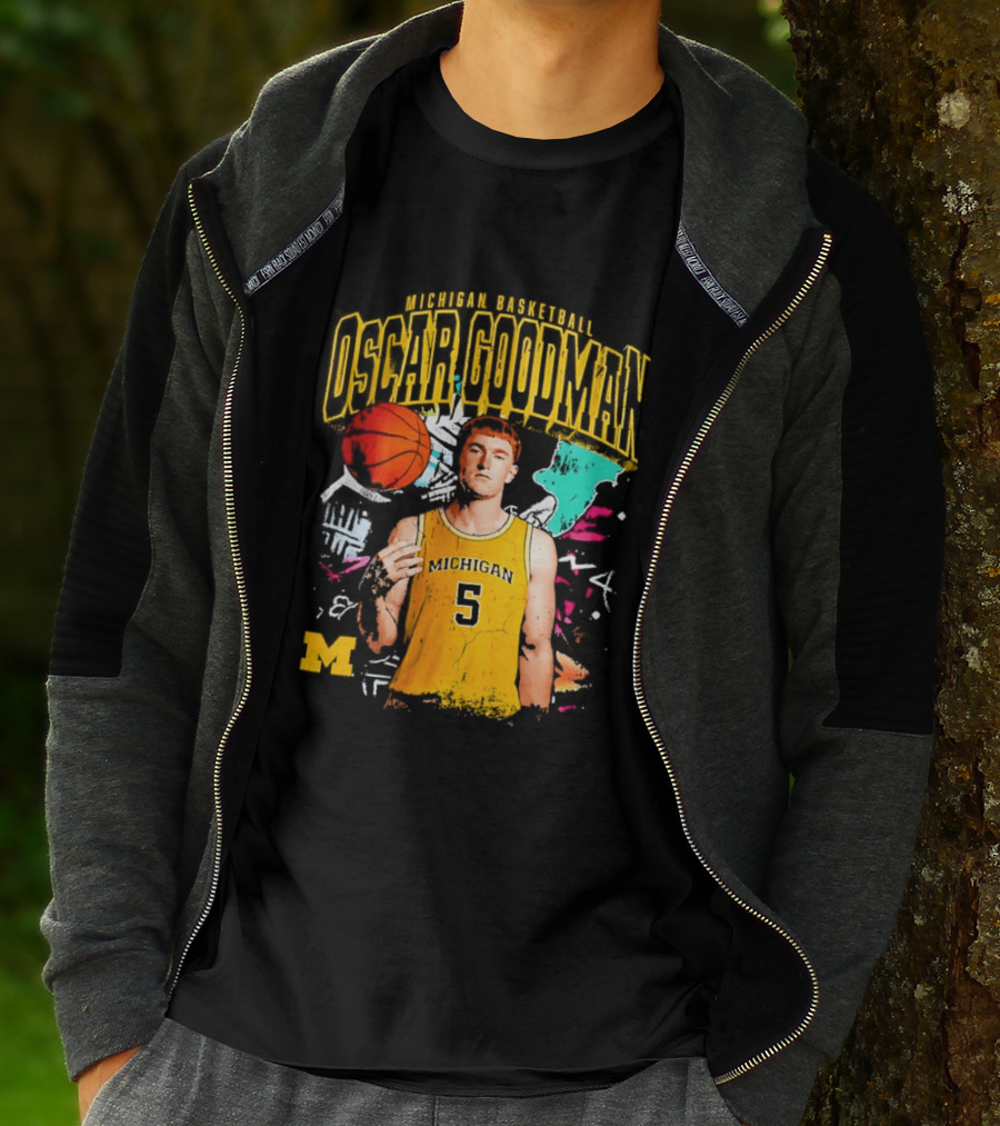 Oscar Goodman 5 Michigan Basketball Wolverines Player 2026 T-Shirt