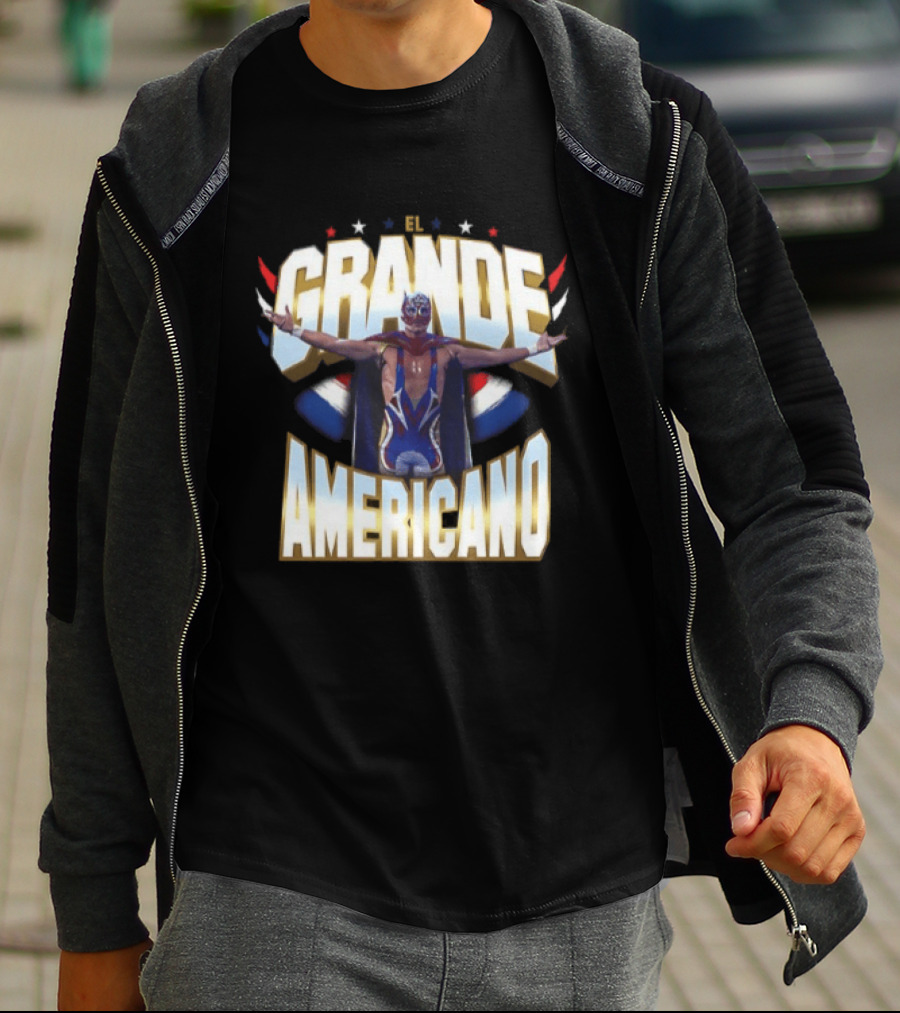 El Grande Americano WWE Stars And Stripes Wrestling Pose T-Shirt
