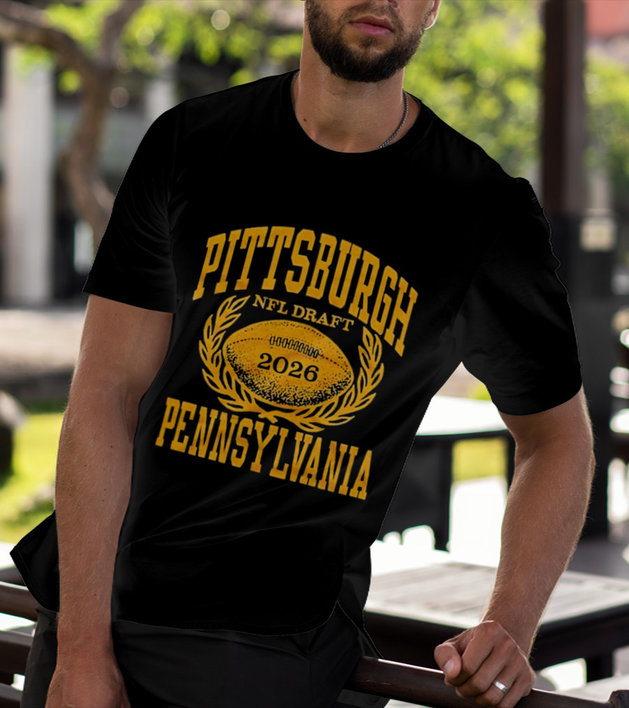 Pittsburgh Pennsylvania NFL Draft 2026 Football T-Shirt