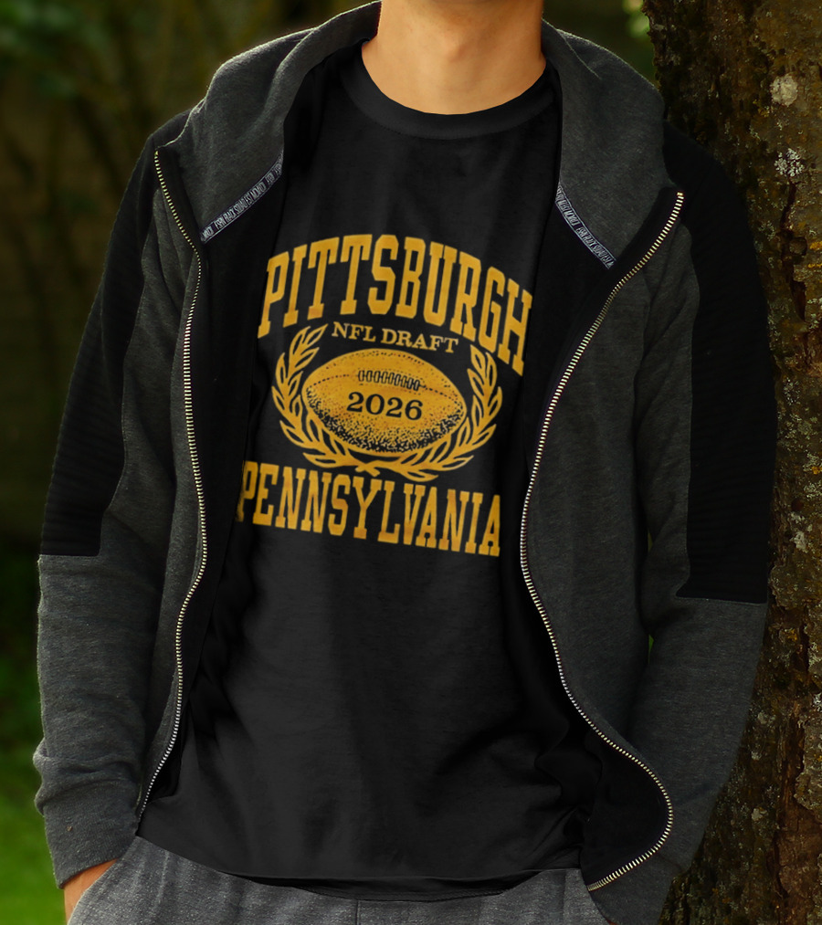 Pittsburgh Pennsylvania NFL Draft 2026 Football T-Shirt
