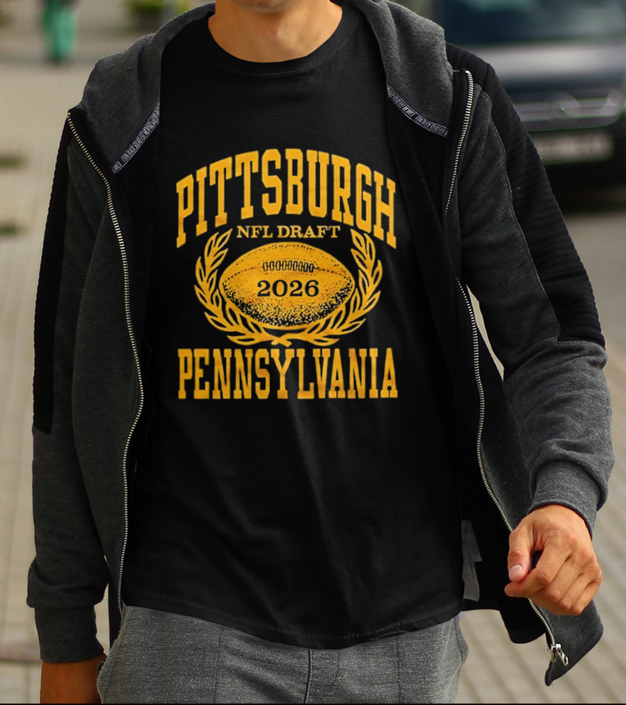 Pittsburgh Pennsylvania NFL Draft 2026 Football T-Shirt