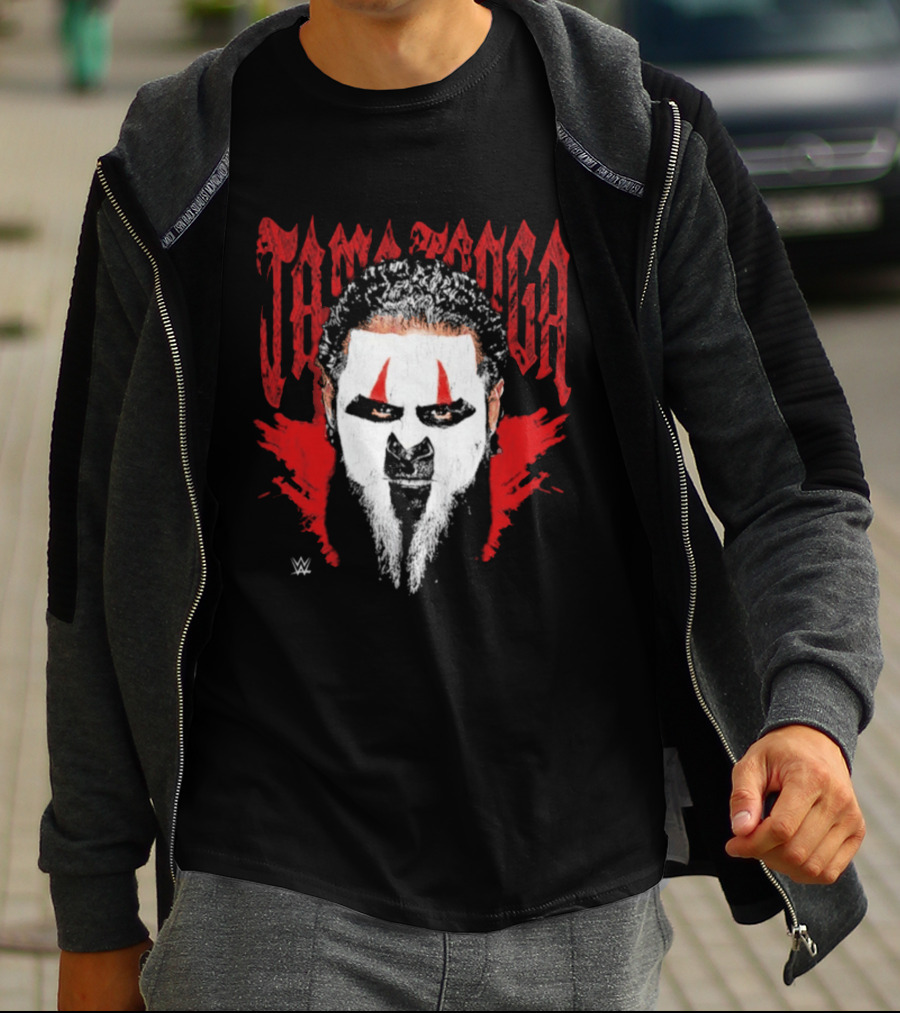 Tama Tonga WWE White Face Paint Red Scream T-Shirt