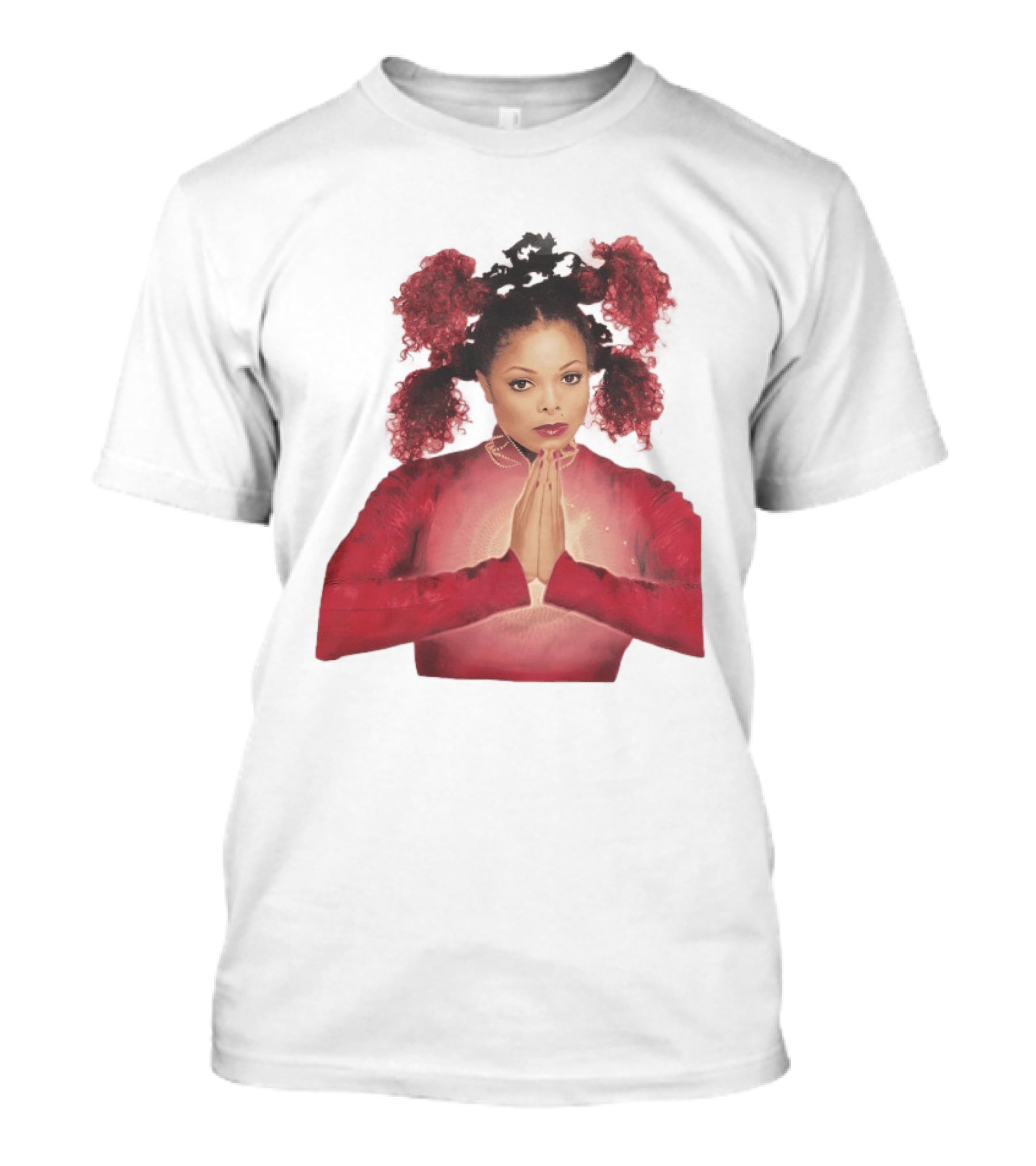 1999 Janet Jackson Velvet Rope Tour Red Outfit Praying Hands T-Shirt