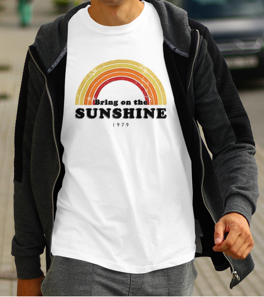 Bring On The Sunshine 1979 Retro Rainbow Ringer T-Shirt