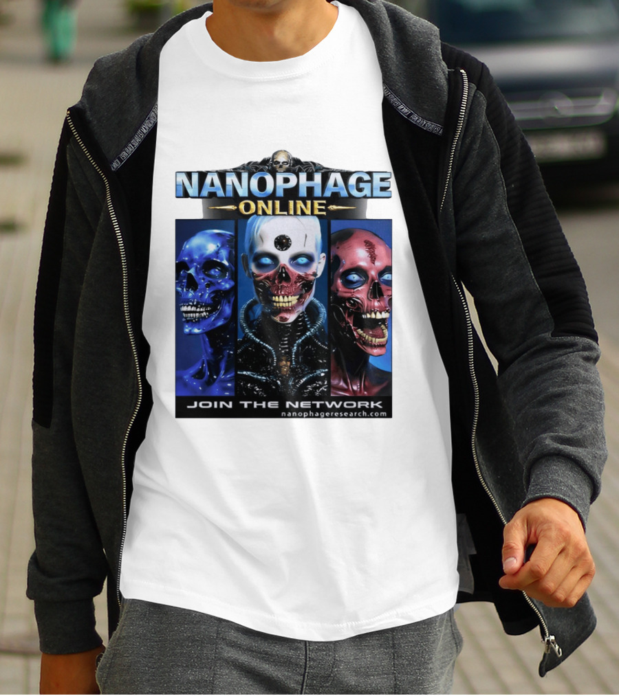 Nanophage Online Join The Network Nanophageresearch.com T-Shirt