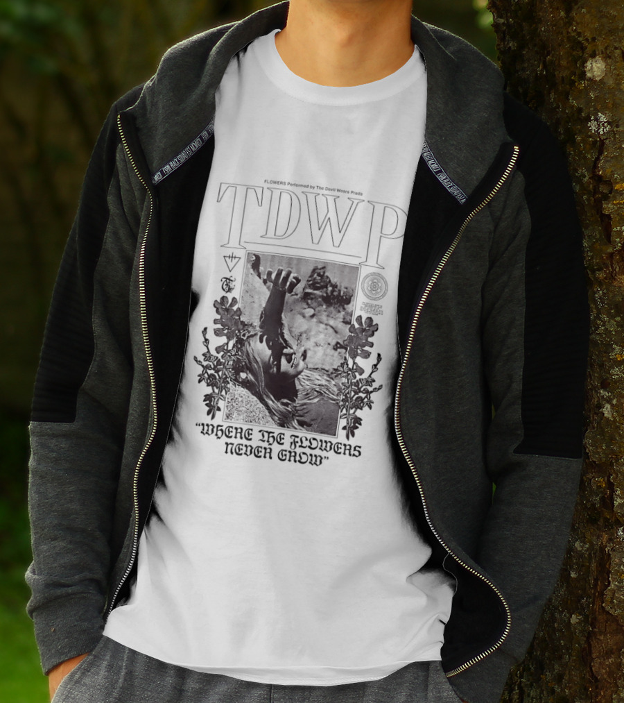 TDWP Where The Flowers Never Grow Black Floral T-Shirt