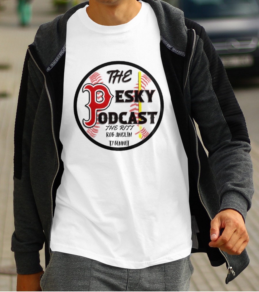 The Pesky Podcast The Ritt Rob Anglin Baseball T-Shirt