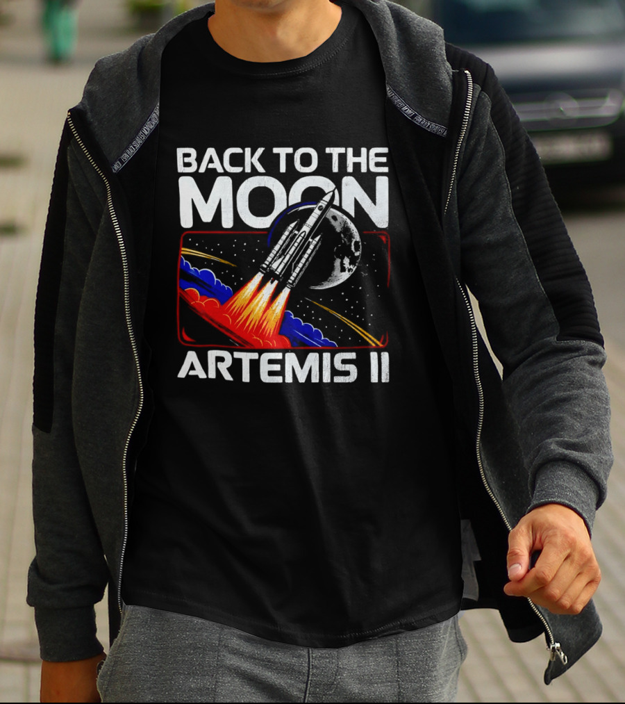 Back To The Moon Artemis II Rocket Mission Lunar Exploration T-Shirt
