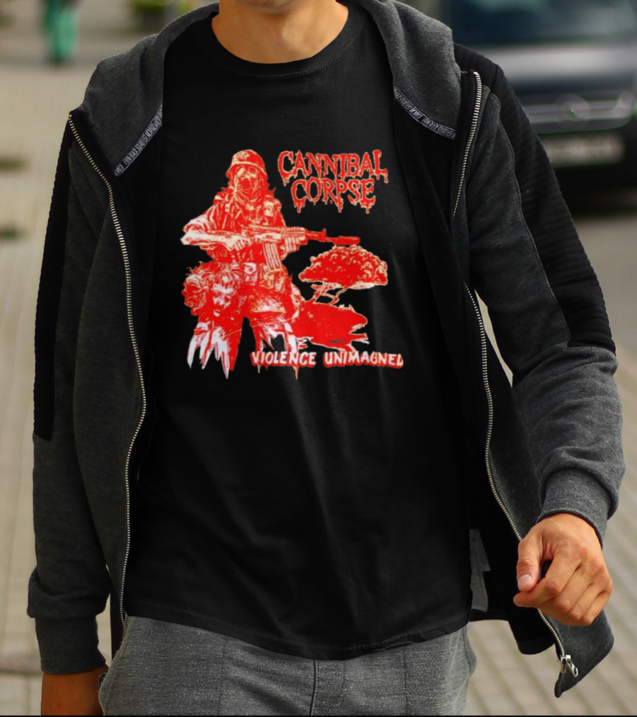 Cannibal Corpse Violence Unimagined Skeleton Soldier Album Merch T-Shirt