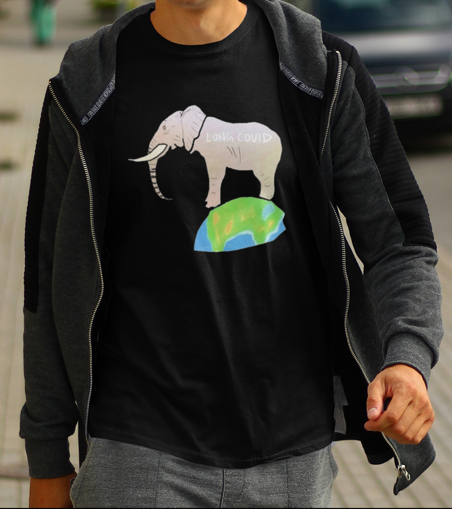 Elephant Long Covid Earth T-Shirt