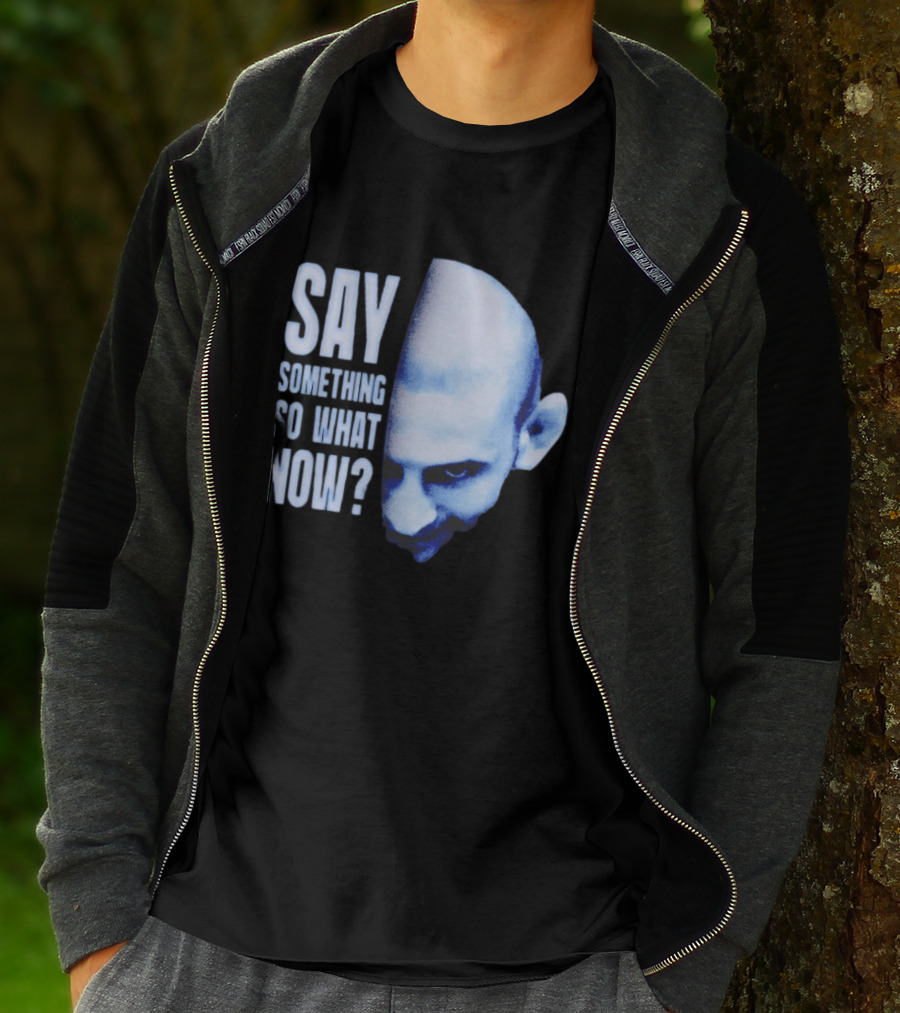 Khamzat Say Something So What Now Bald Head Intense Gaze T-Shirt