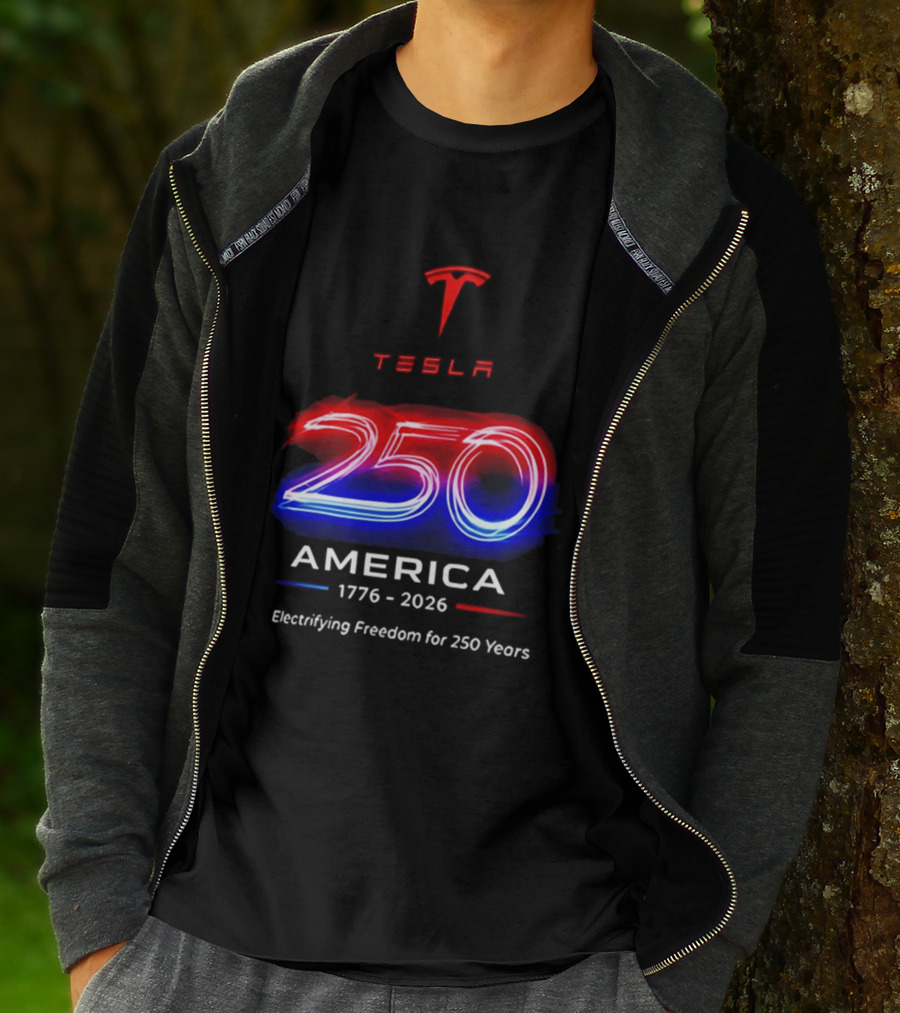 Tesla 250 America 1776 To 2026 Electrifying Freedom For 250 Years T-Shirt