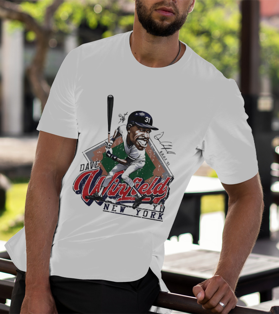 Dave Winfield New York Yankees Major League Baseball Caricature T-Shirt