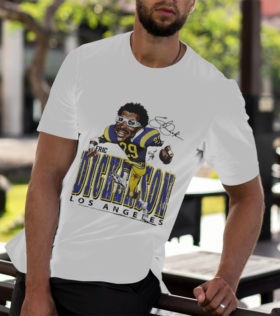 Eric Dickerson Los Angeles Rams Cartoon Running Back T-Shirt