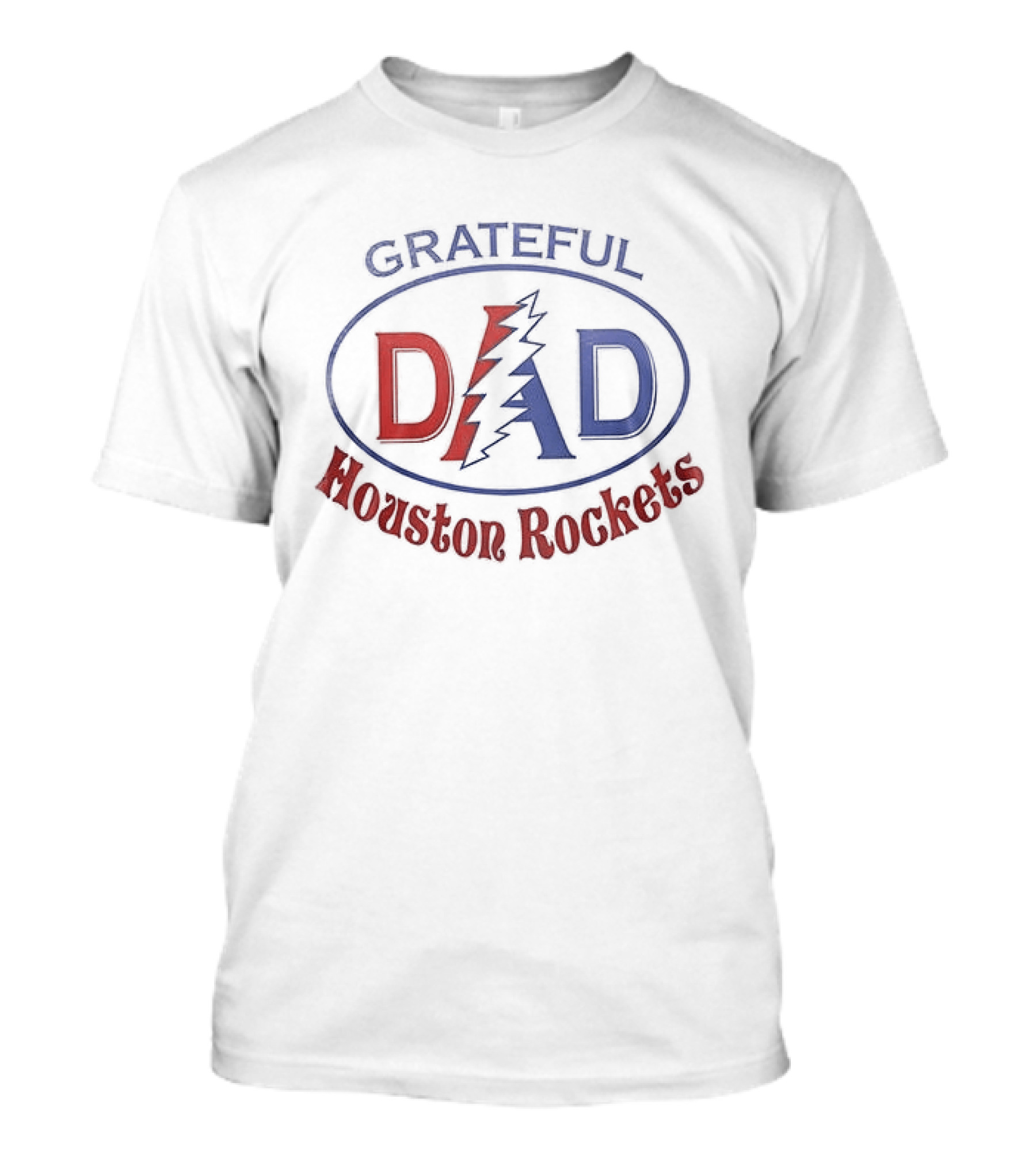 Grateful Dad Houston Rockets Collaboration Dad Appreciation T-Shirt