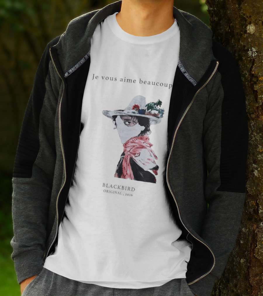 Je Vous Aime Beaucoup Blackbird Original 2026 Hat Mask Flower Scarf T-Shirt